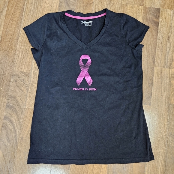 Xersion women's medium black Pink ribbon cancer t-shirt - Picture 4 of 5